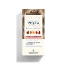 PHYTO HAIR COLOR 8.1 Biondo Chiaro Cenere Kit - Copre Il 100% dei Capelli Bianchi - Tenuta a lunga durata | Phyto