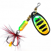 B&U Spinner Lure Spoon Bait 1# 2# 2.5# 3# 3.5# 4# 5# Spoon Lures pike Metal With Treble Hooks Arttificial Bass Bait Fishing Lure