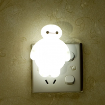 Disney Big Hero 6 Plug-in Led-nachtlicht Cartoon Baymax Ferkel Kinder Nacht Lampe Schlafzimmer Licht