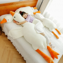 190cm Cute Big White Goose Pillow Decoration Stuffed Toy Big Goose Doll Sleeping In Bed Christmas Gift Girl Plush Stuffed Toys