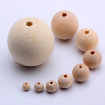 Wood beads 6/8/10/12/14/16/18/20/25/30/35/48MM Natural Wooden Round Bead Children's Jewelry Toys DIY Crafts Decor Accessories