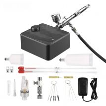 Nasedal Airbrush Auto Stop Air Compressor Kit Upgraded 40 PSI Dual-Action Airbrush for Nail Makeup Model Cake Painting NT-99B