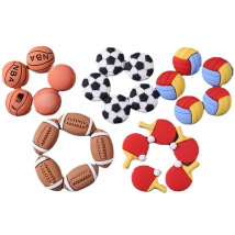 20Pcs Sports Mini Ping Pong Football Basketball Flatback Resin Cabochon Scrapbooking Decoration Crafts DIY Handmade Accessories