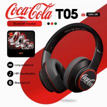 Coca-ColaT05Co-branded Bluetooth Headphones 40mm Dynamic Drivers 46dB Active Noise Cancellation  Bluetooth 5.3 Long Battery Life