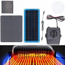 20W/30W Solar Panel Heater with 3pc Battery, Car Heater Drying&Heating Pet House Warmer,Warm Natural Wind Speed Electric Heater