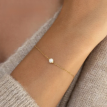 SUNIBI Stainless Steel Bracelet for Women Sea Shell Simulated-Pearl Ultra Thin Chain Link Charm Bracelet Jewelry Wholesale