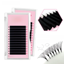JYJLASHES Individual Eyelash Extension Long Length Classic Lashes Extensions Trays Matte Black Soft Mink Faux Eyelashes
