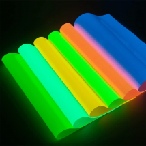 1 Roll 12"x20"/30.5x50cm Luminous Heat Transfer Vinyl Glow in Dark noctilucent Heat Press Machine Tshirt Iron On HTV