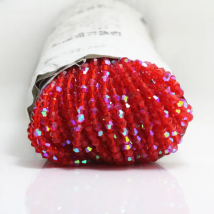 Isywaka Red Half AB 100pcs 4mm Bicone Austria Crystal Beads charm Glass Beads Loose Spacer Bead for DIY Jewelry Making