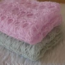 Crochet mohair wrap Newborn wraps photography props Handmade knitted swaddle cocoon photo props