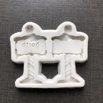 Christmas Candle Signs Silicone Fondant Molds Resin Baking Accessories Wedding Cake Decorating Tools