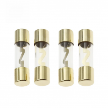5PCS 10*38 Gold Plated Glass AGU Fuse Fuses Pack Car Audio Amp Amplifier 10A 15A 20A 25A 30A 40A 50A 60A 70A 80A 100A