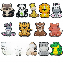 Hot Sale 1Pcs Cute Animals Shoe Charms for Crocs Accessories Decoration Pin Bracelet Wristband DIY Women Party Gifts