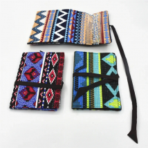 Portable Cigarette Tobacco Bag With Cigarette Holder Metal pipe Rolling Paper Storage Pouch Tobacco Pouch Paper Holder