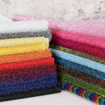 Glitter Yarn Fabric Gold and Silver Particles Starry Bright Colorful Sewing Dress photography background cloth per Half Meter