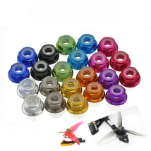 12Pcs M5  Aluminum Motor Screw Nuts Flange Nut CW Nylon Insert Self Lock for RC FPV Racing Drone 2204 2205 2306 Motor