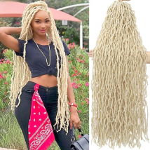 Soft Locs 36 Inch Crochet Hair Faux Locs Crochet Braids Hair Synthetic Curly Soft Faux Locs Hair Extension 18 inch Goddess Locs