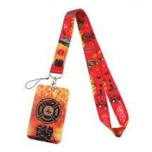 Firefighter Credential Holder Fireman Lanyards for Keys Neck Strap ID Card Gym Phone Straps USB Badge Holder DIY Hang Rope