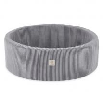 MISIOO Dry Pool, 90x30 cm, tondo, grigio, velluto a coste spesso senza palla