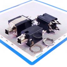 2 5 20 PCS 6.35 mm Phone Jack 3 5 9 Pin Stereo Type Dual Tracks TRS Audio Connector Guitar Instrument Panel Mount Screw Vertical