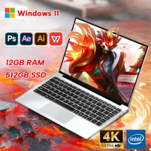 FUCHU Laptop da ufficio portatile 14,1" 12 GB di RAM Intel ATOM X7 A3950 Notebook Windows 11 Impara il ricreazione Intrattenimento Laptop