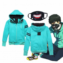 Anime Tokyo Ghoul Kaneki Ken Cosplay Sweatshirt Hoodies Unisex  Casual Hooded Fashion Jacket Women Halloween Costume