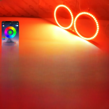 For Subaru Legacy Outback Liberty B4 RF Remote Bluetooth-Compatible APP Multi Color Ultra Bright RGB LED Angel Eyes Kit Light