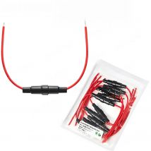 10pcs 5x20 Inline Glass Auto Fuse Boxes Holder Screw Types Tube Case Blow Hold Support 250V 125V 12V 5x20mm 22 AWG Wire Line