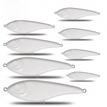 CF Lure Jerk Bait Size 8 Plastic ABS Unpainted fish lure Pike bass Slowly Sinking Hard Bait