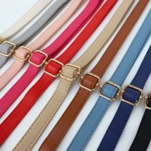 138cm Long Faux Leather Shoulder Bag Strap DIY Purse Handle Adjustable Crossbody Handbag Belt Replacement with Clasp