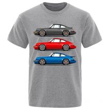 Car Racing Classic Graphic T Shirts Short Sleeve Fashion T-shirt Oversize Tops Summer Harajuku Streetwear Men's Street Clothing