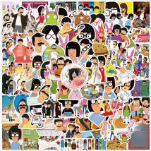 10/30/50/100pcs Funny Cartoon Movie Bobs Burgers Stickers for Laptop Skateboard Tablet Car Graffiti PVC Kids Sticker Decals Toys