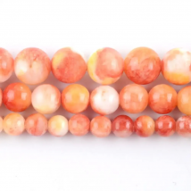 Natural Orange Persian Jades Stone Beads Round Loose Spacer Beads For Jewelry Making 6/8/10mm DIY Bracelet Necklace