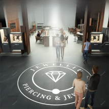 LED Logo Projection Custom Advertising Notice, Restaurant Welcome Image Sign, Caution Rotary Light Gobo Projector for Outdoor