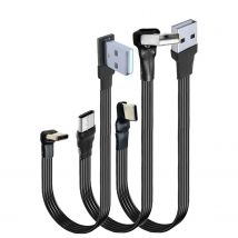 5CM Data cable flat short 0.2m portable charging treasure type-c Android ultra short cable 0.5m mobile phone elbow