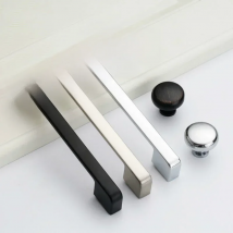 Zinc Aolly Black Kitchen Cabinet Door Handles American style Wardrobe Cupboard Door Pulls Drawer Knobs Furniture Handle