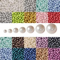 4mm 6mm 8mm 10mm 12mm 14mm 16mm Lot Colors Round Pearl Coated Glass Loose Spacer Beads For Jewelry Making DIY Crafts