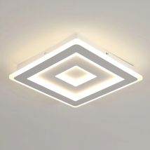 Luz de techo LED cuadrada moderna, lámpara de techo LED acrílica de 52W 5850LM, lámpara de techo LED blanca, luz Natural 4500K,40cm