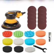 5/6 Inch Pneumatic Air Orbital Sander Polisher Tool Polishing Random Orbital Machine Grinder for Car Paint Care Rust Removal
