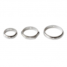 Solid 925 Sterling Silver Round Bead Frame, Spacer Loose Frames With Hole Jewelry DIY Components Accessories