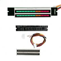 Mini Dual 12-bit Music Level Indicator, Audio LED Light Bar, Light Speed Adjustable, Stereo Power Amplifier Board With AGC Mode