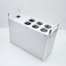 320X120X265mm Anodized Aluminum Power Filter Box Home Audio DIY Power Amplifier Supply Chassis DIY Drill Silver Shell