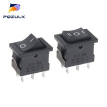 1PCS KCD1 KCD4 Schwarz Wippschalter Netzschalter EIN-AUS EIN-AUS-EIN 2 Position/3 Position 6 Pin Keine lichter