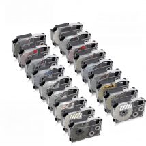 6/9/12/18/24mm Tape For CASIO XR-12WE XR-9WE XR-6WE XR-18WE XR-24WE Printer Ribbon XR 12WE XR-12YW for CASIO KL-60 Label Maker