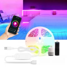 USB Tuya Wifi Zigbee LED Strip Lights 5050 RGB W/WW LED Flexible Ribbon For Room Decoration Diode Tape Works With Alexa Google