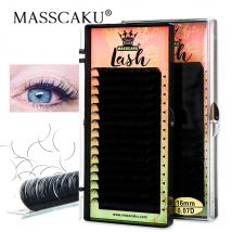 MASSCAKU pestañas de volumen clásico de visón sintético pestañas de Material coreano maquillaje de extensión de pestañas clásicas suaves profesionales
