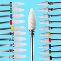 Ceramic Nail Drill Bits Milling Cutter For Nail Manicure Drill Electric Burr Nails Accessories Files All For Manicure Promotion