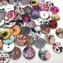 50/100pcs 20MM Retro Round Wood Buttons Sewing Cloth Scrapbooking Crafts Home Card Making Accessories Making Decor WB477