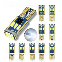 10pc T10 Led Canbus W5W Led Bulb Car Interior Light 9led 4014smd 194 168 No Error Reading Dome Light Instrument Plate Lamp 6000K