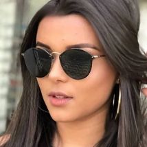 2018 New Fishion Cat Eye Sunglasses Women Luxury Cute Rimless Sun Glasses Retro Sunglass For Ladies Brand Designer 1332R